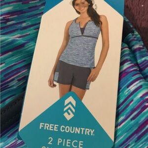 NWT Free Country 2 Piece Swim Set